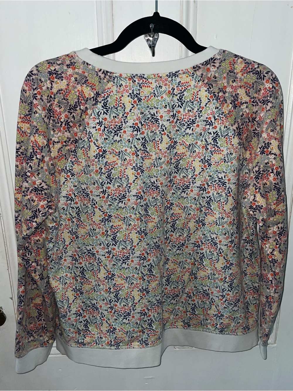 Boden 100% Cotton Floral Print Crewneck Pullover Sweater Size M - Picture 5 of 6